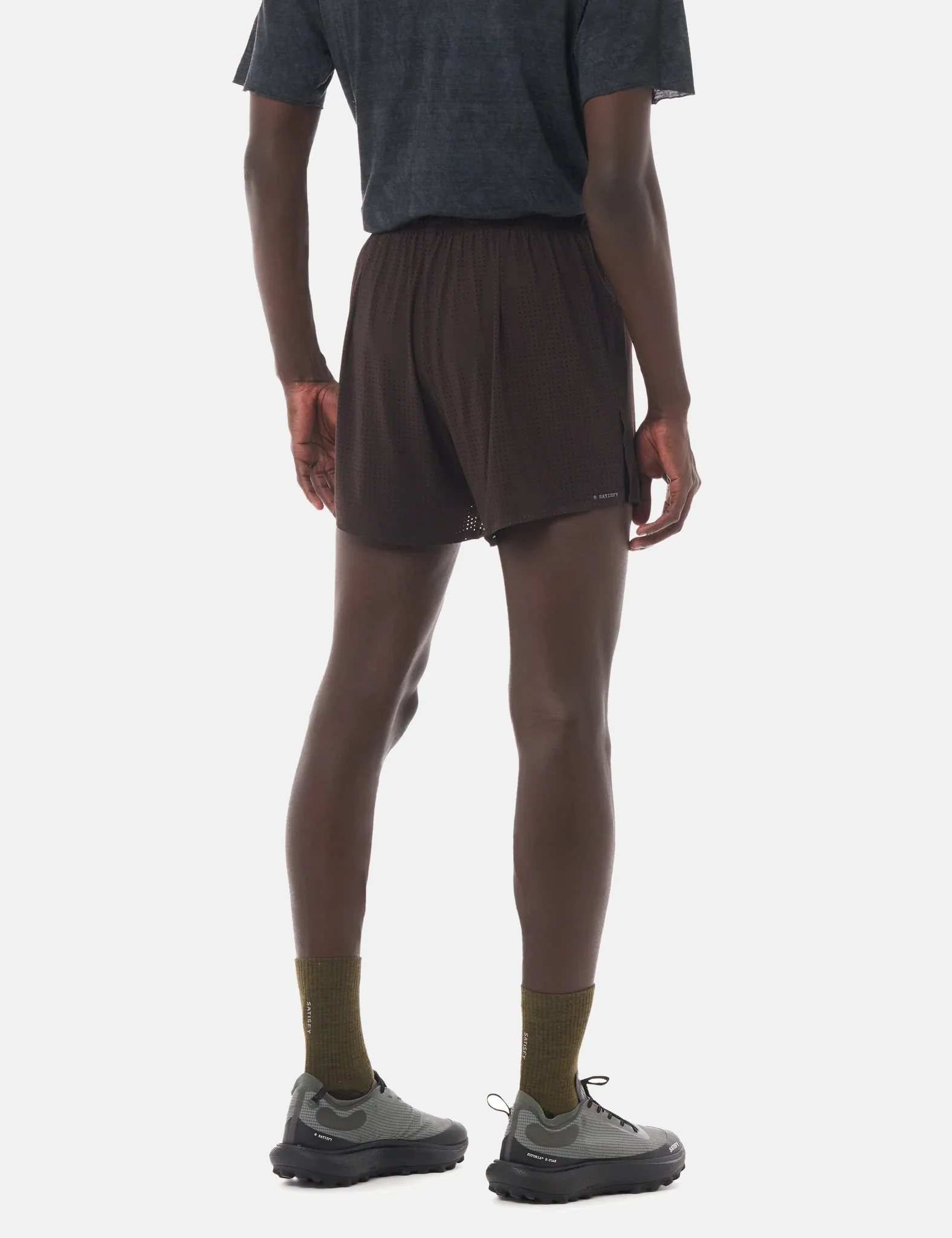 Satisfy Space-O 5" Shorts - Deep Mahogany - Image 4