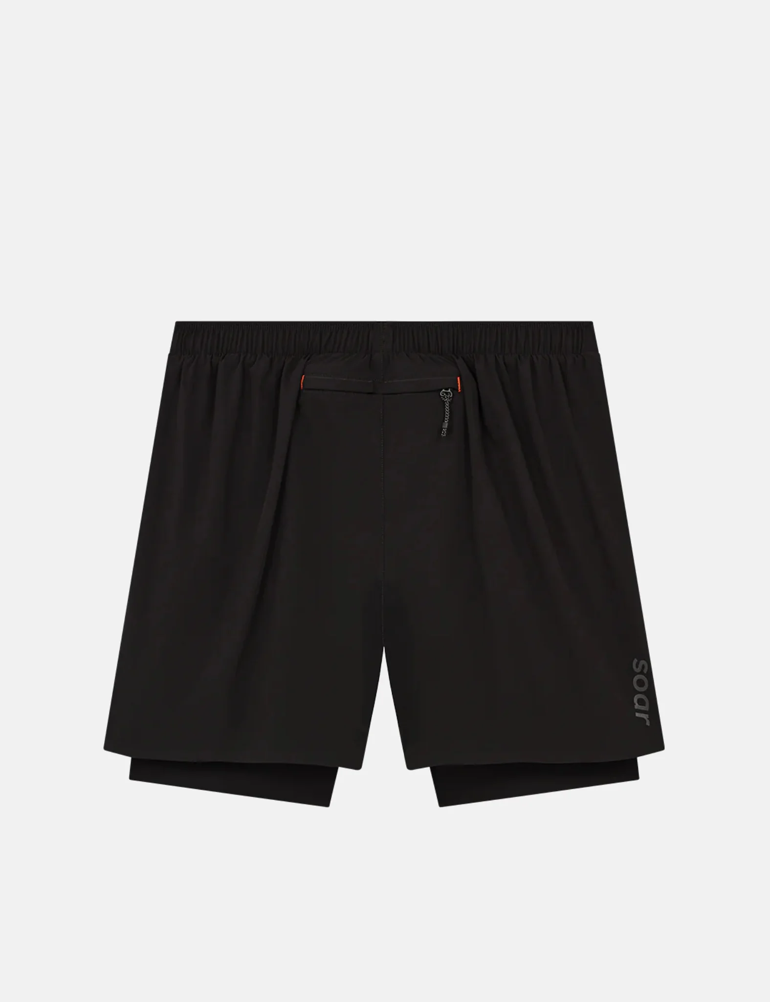 Soar Running Dual Run Shorts - Black/Black - Image 2