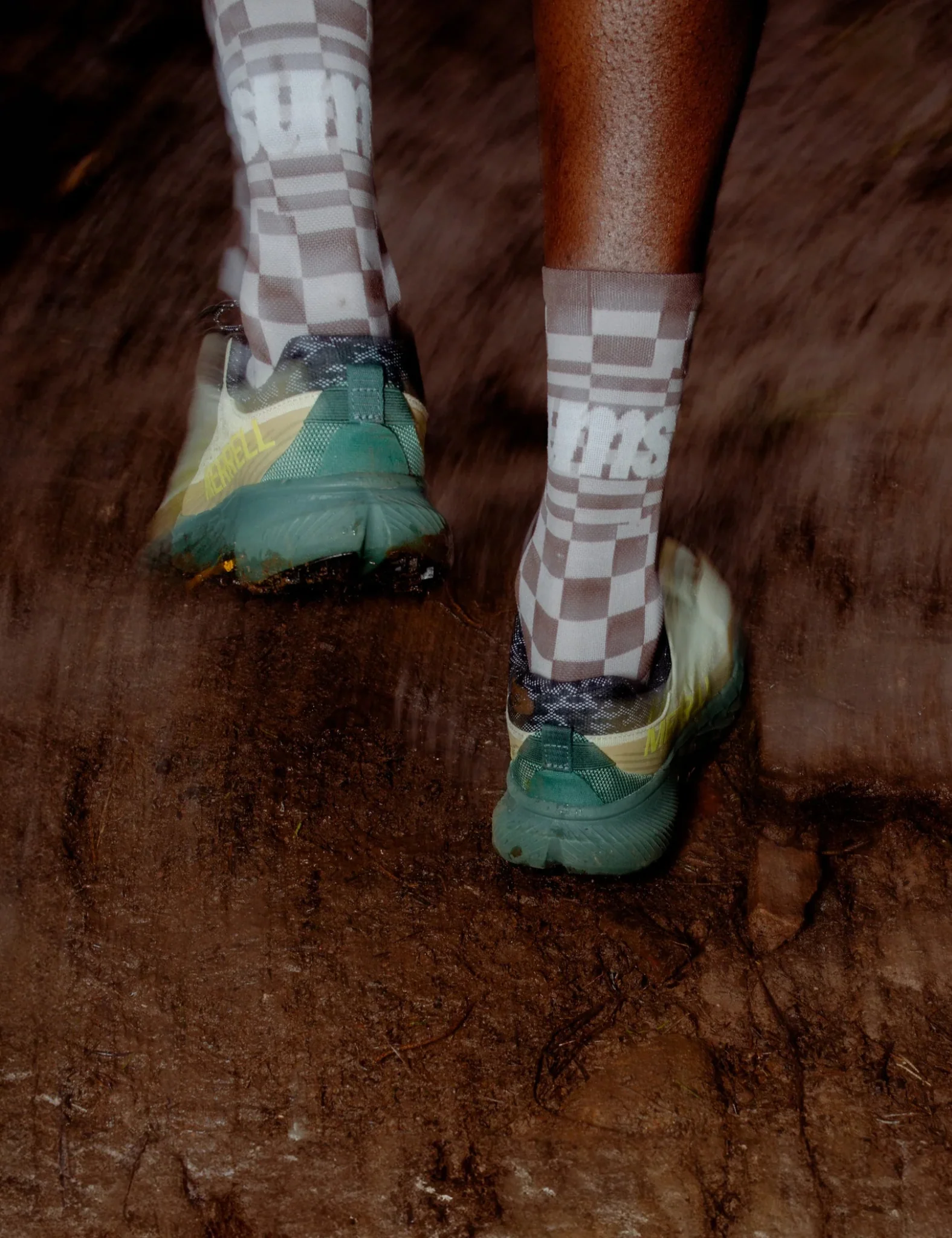 SUMS Checkers Socks - Brown - Image 3