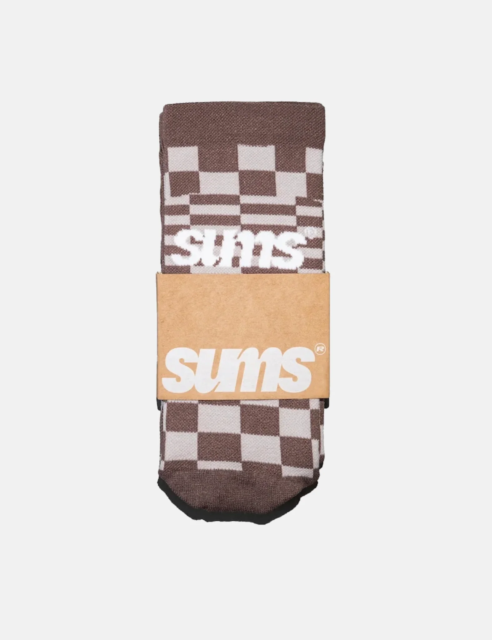 SUMS Checkers Socks - Brown - Image 4