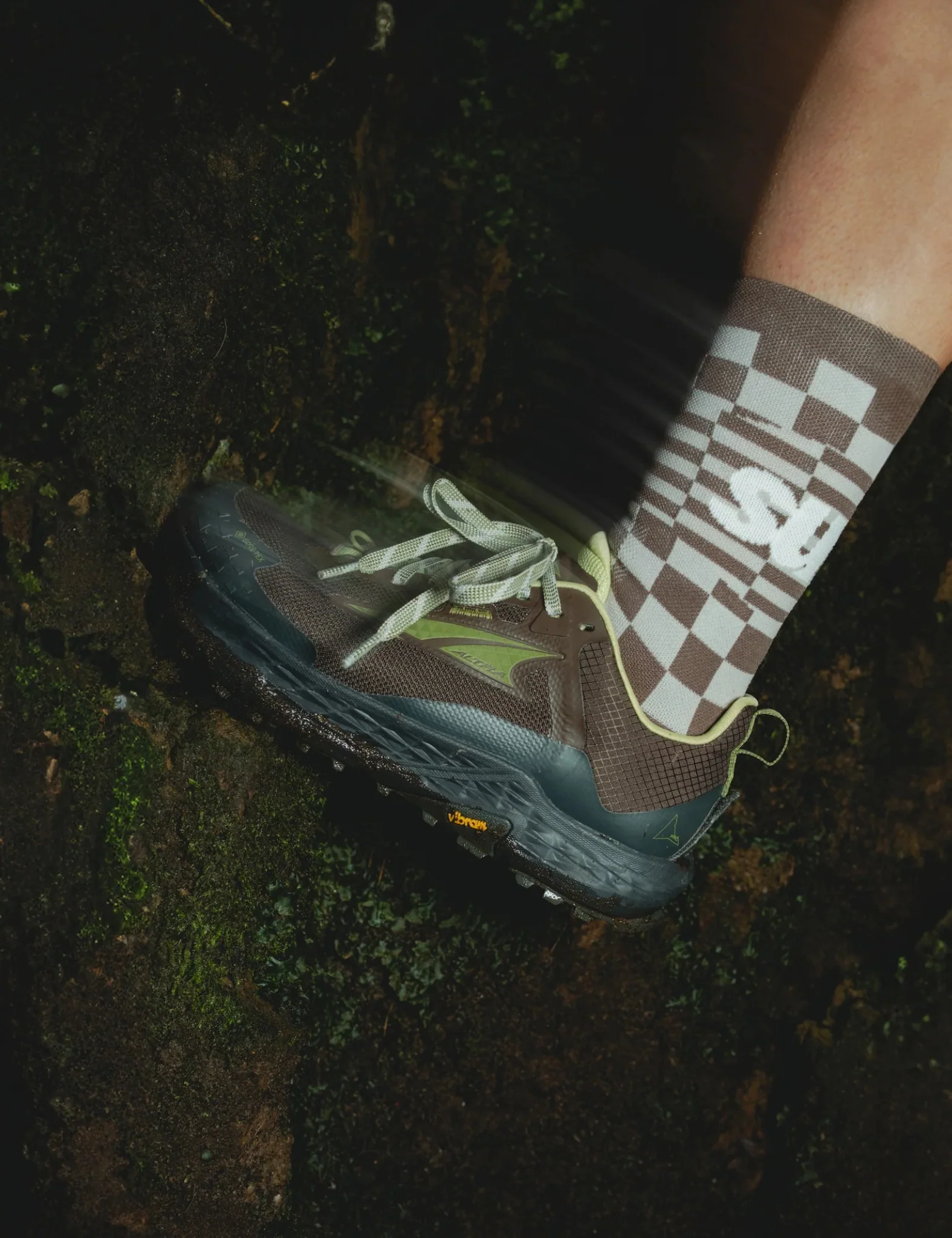 Sums Checkers Socks - Brown - Image 2