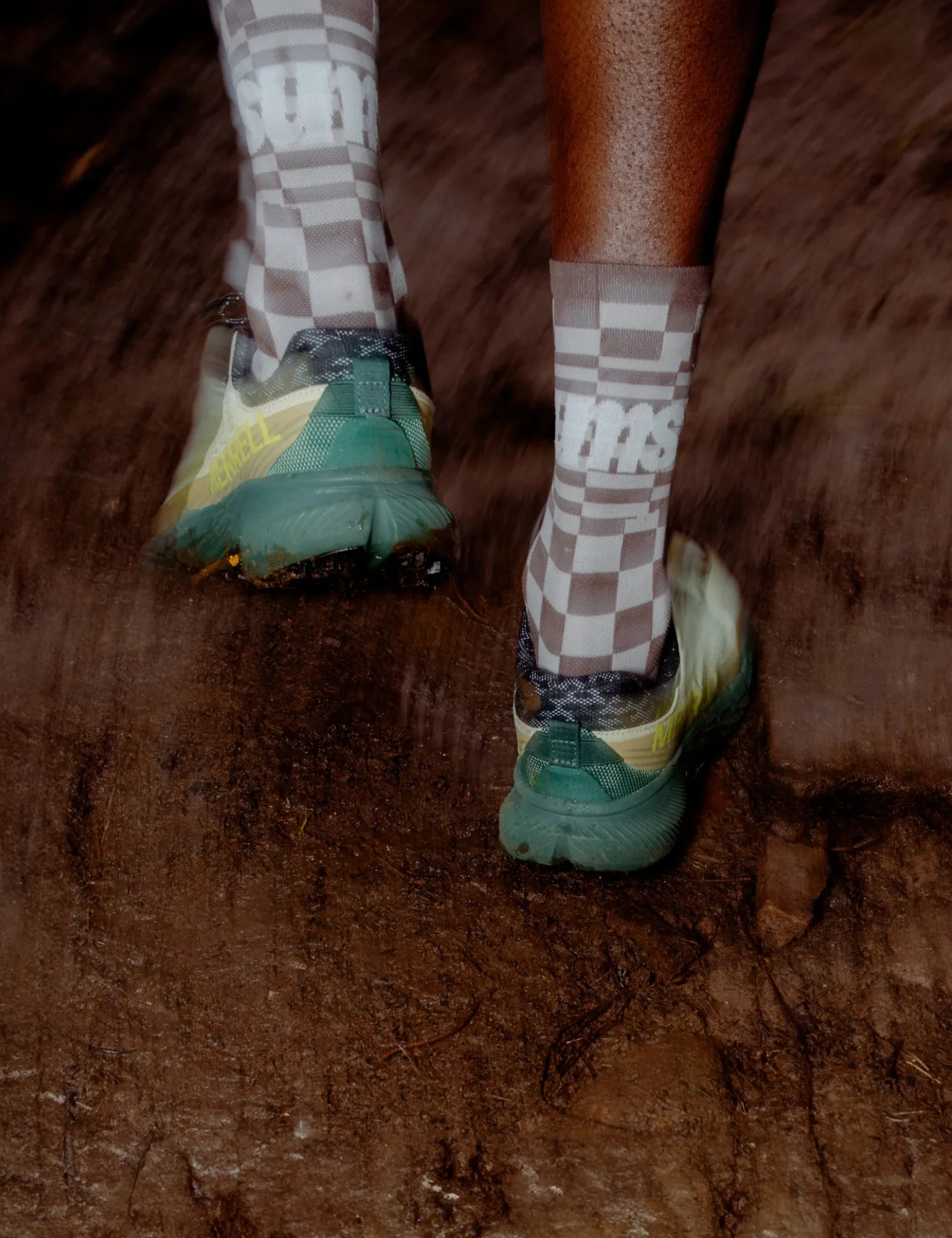 Sums Checkers Socks - Brown - Image 3
