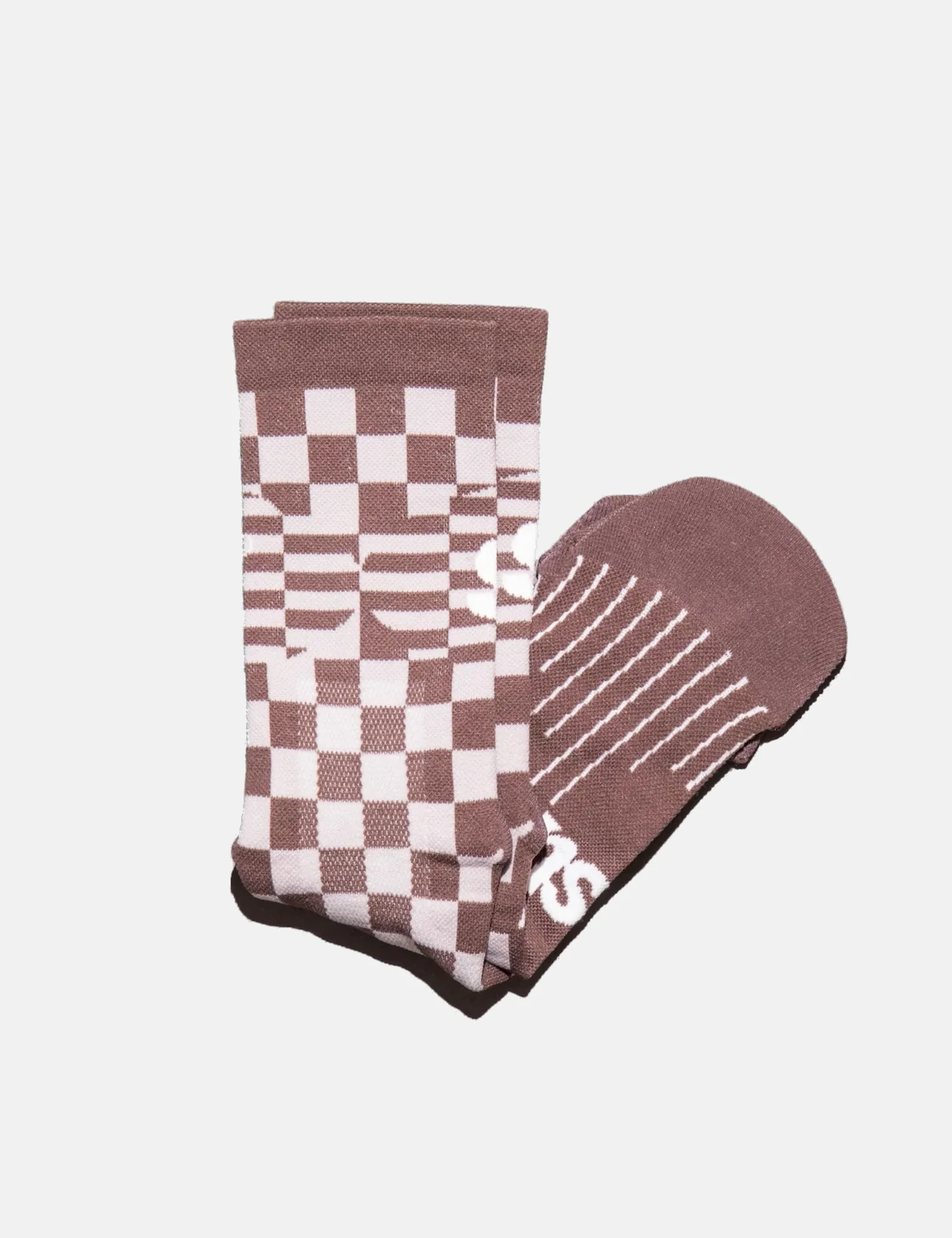 Sums Checkers Socks - Brown - Image 4