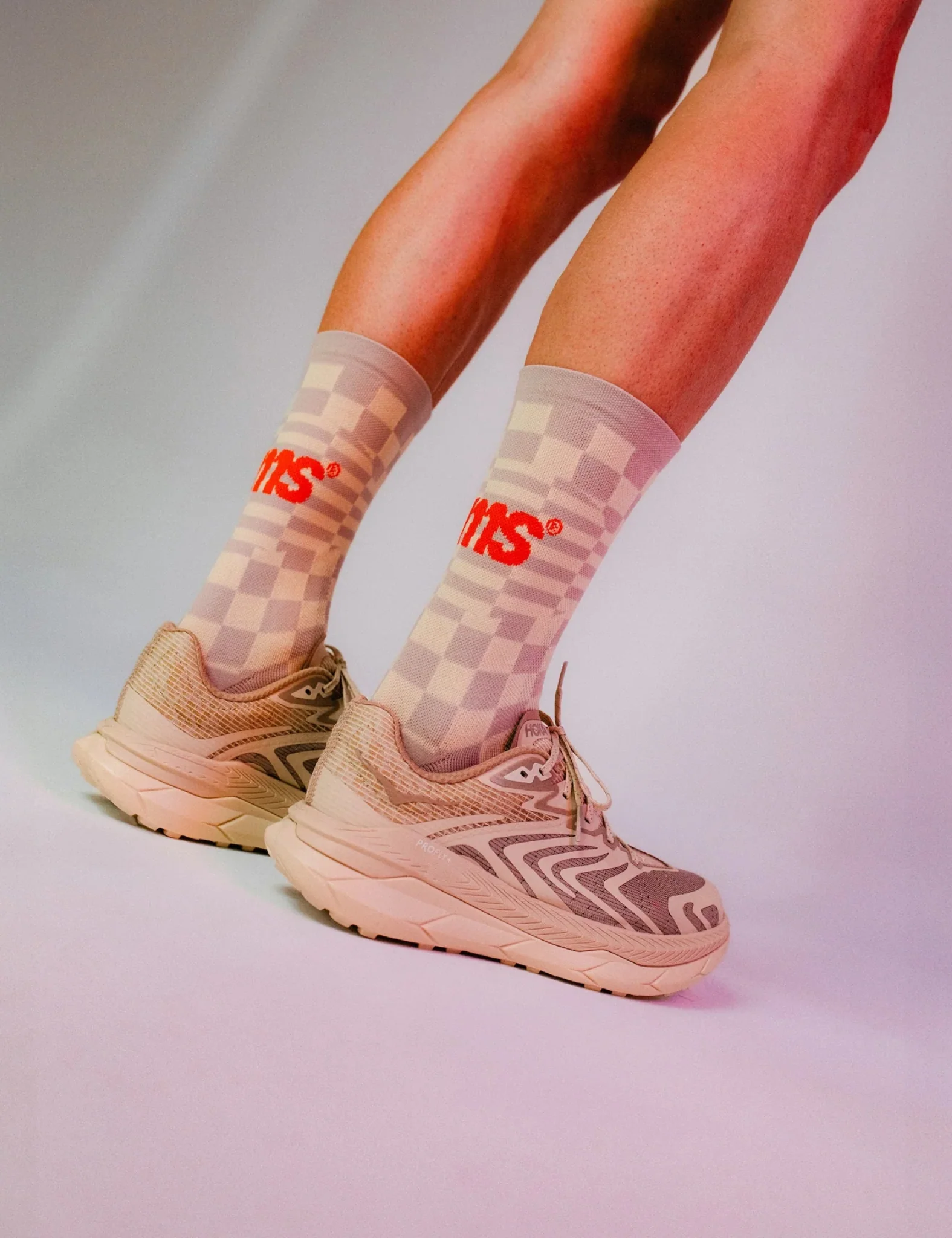 SUMS Checkers Socks - Cream - Image 3