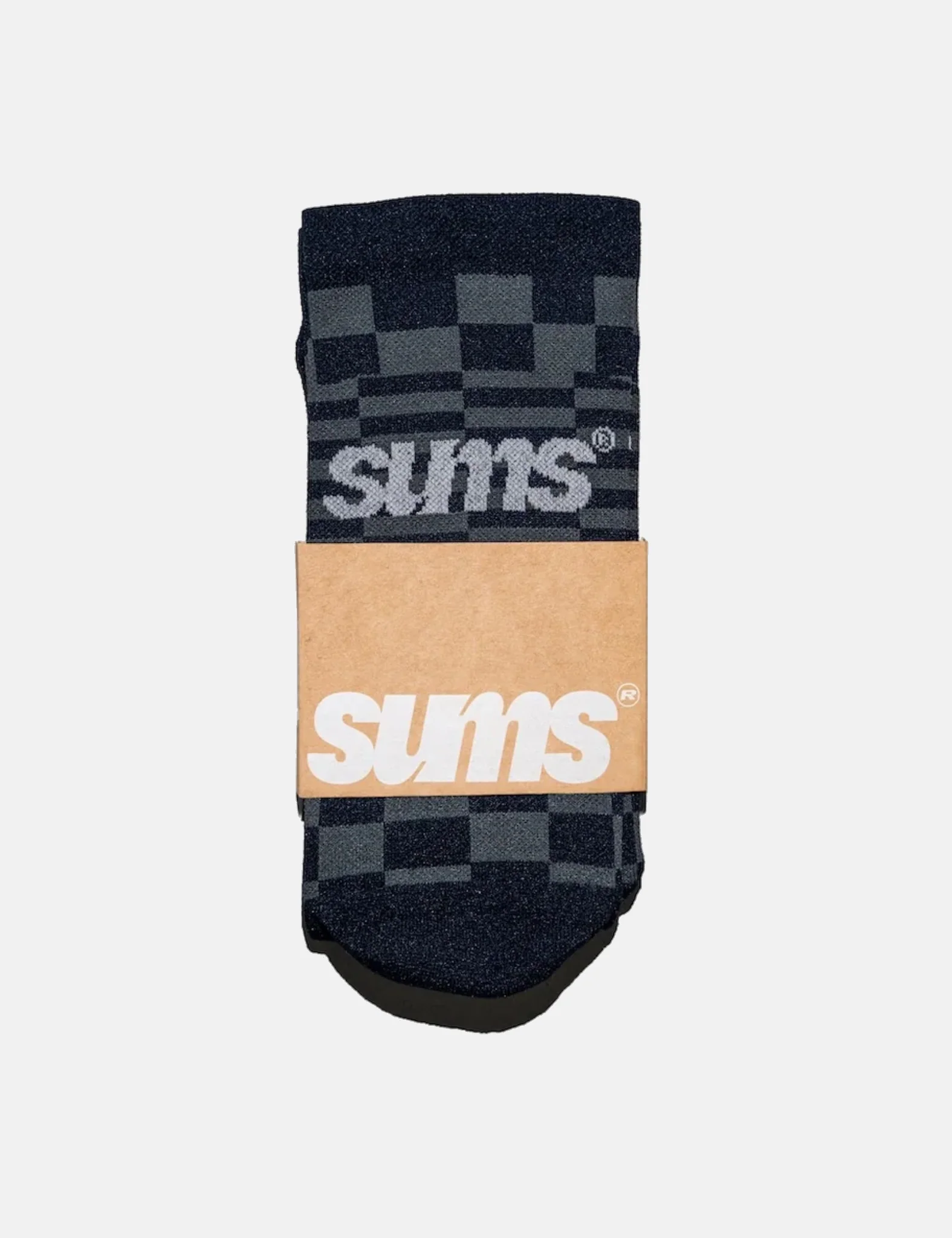 SUMS Checkers Socks - Navy Blue - Image 4