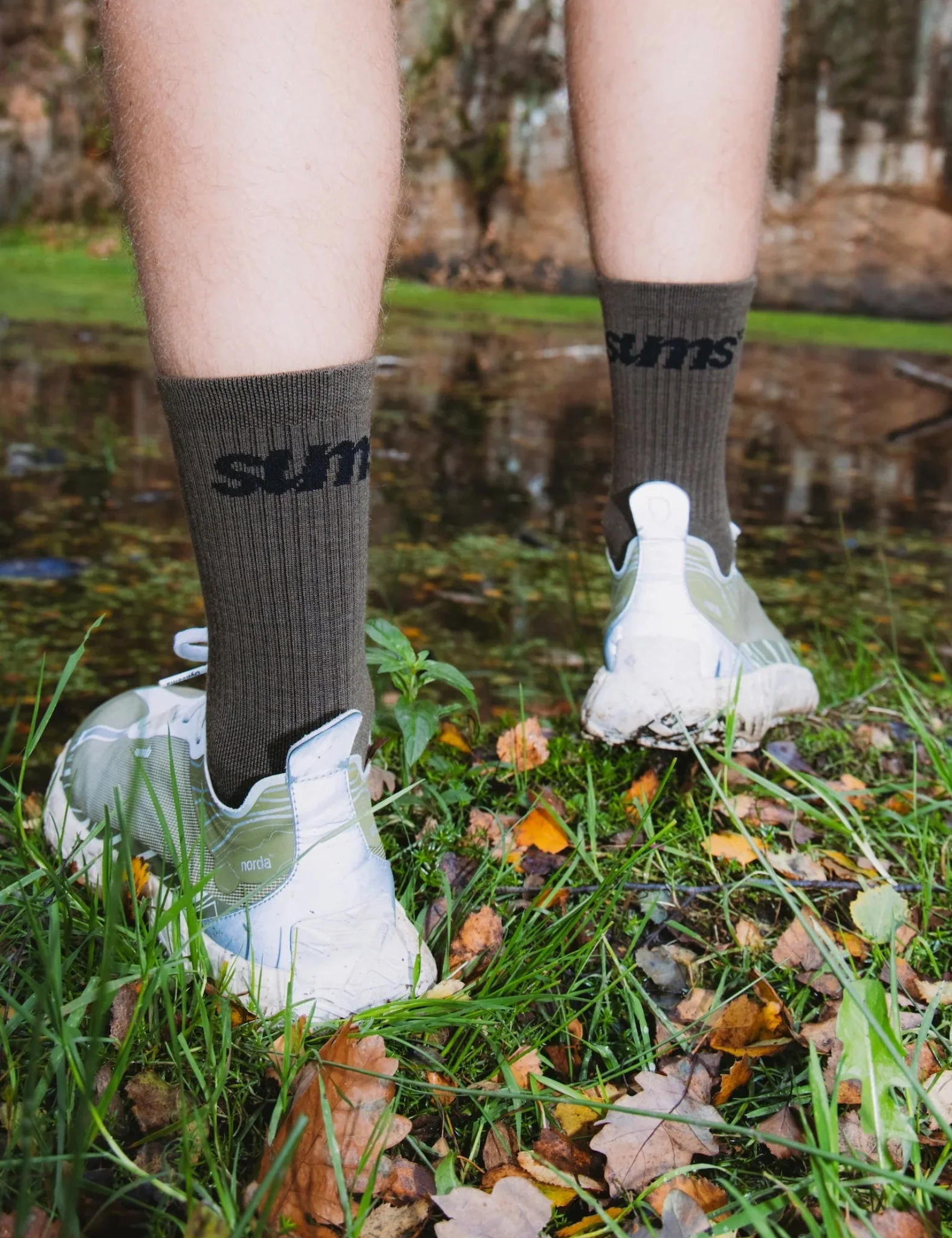SUMS Merino Socks - Olive Green - Image 4