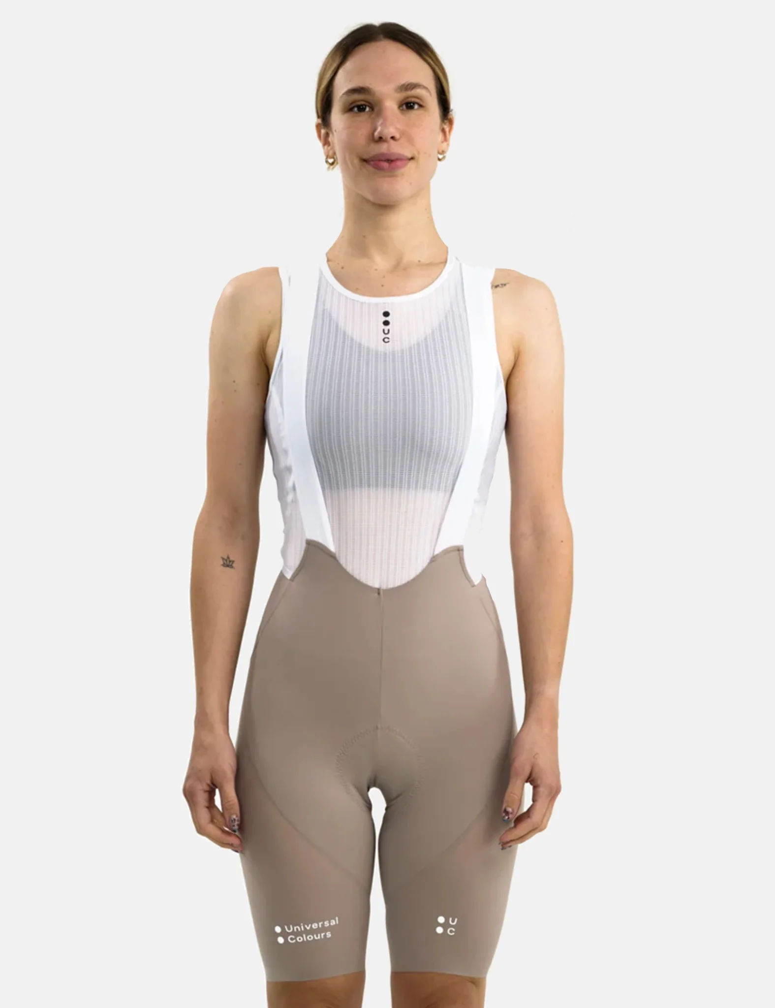 Universal Colours Chroma Womens Bib Short - Moon Grey