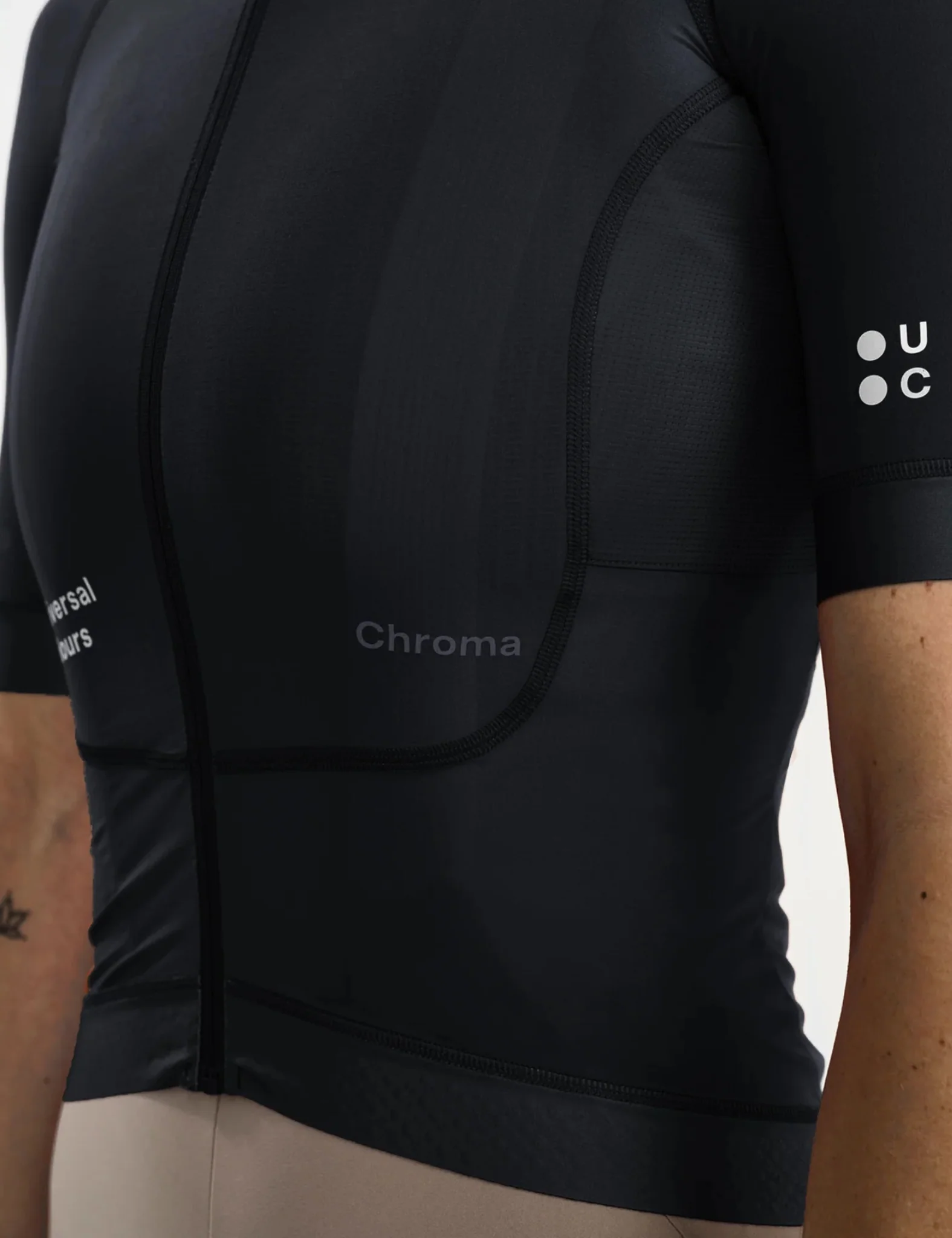 Universal Colours Chroma Womens Short Sleeve Jersey - Black - Image 3