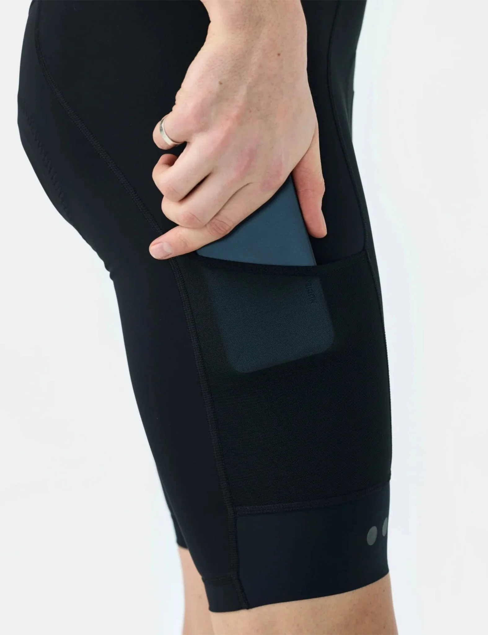Universal Colours Mono Cargo Bib Shorts - Black - Image 4