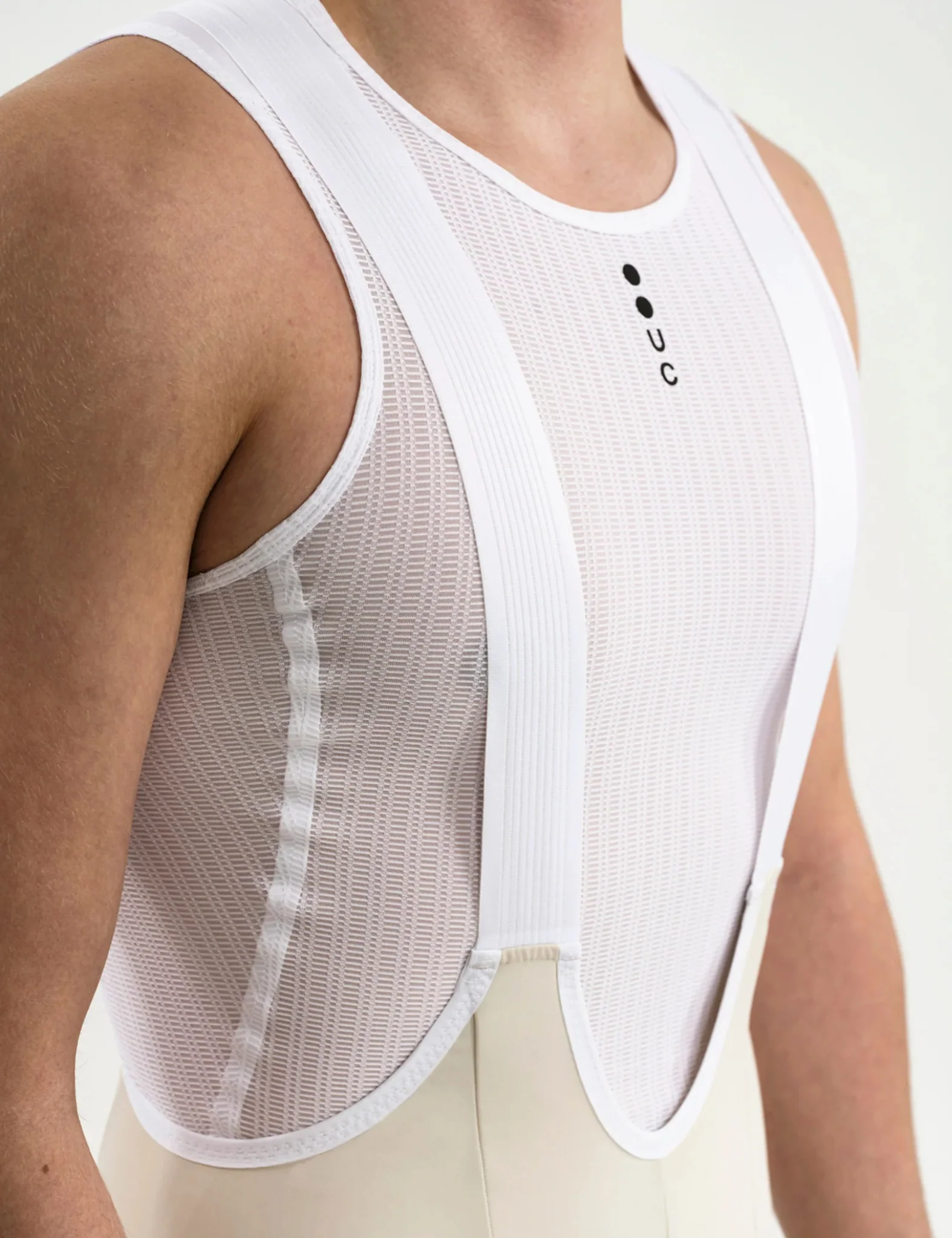 Universal Colours Mono Cargo Bib Shorts - Off White - Image 3