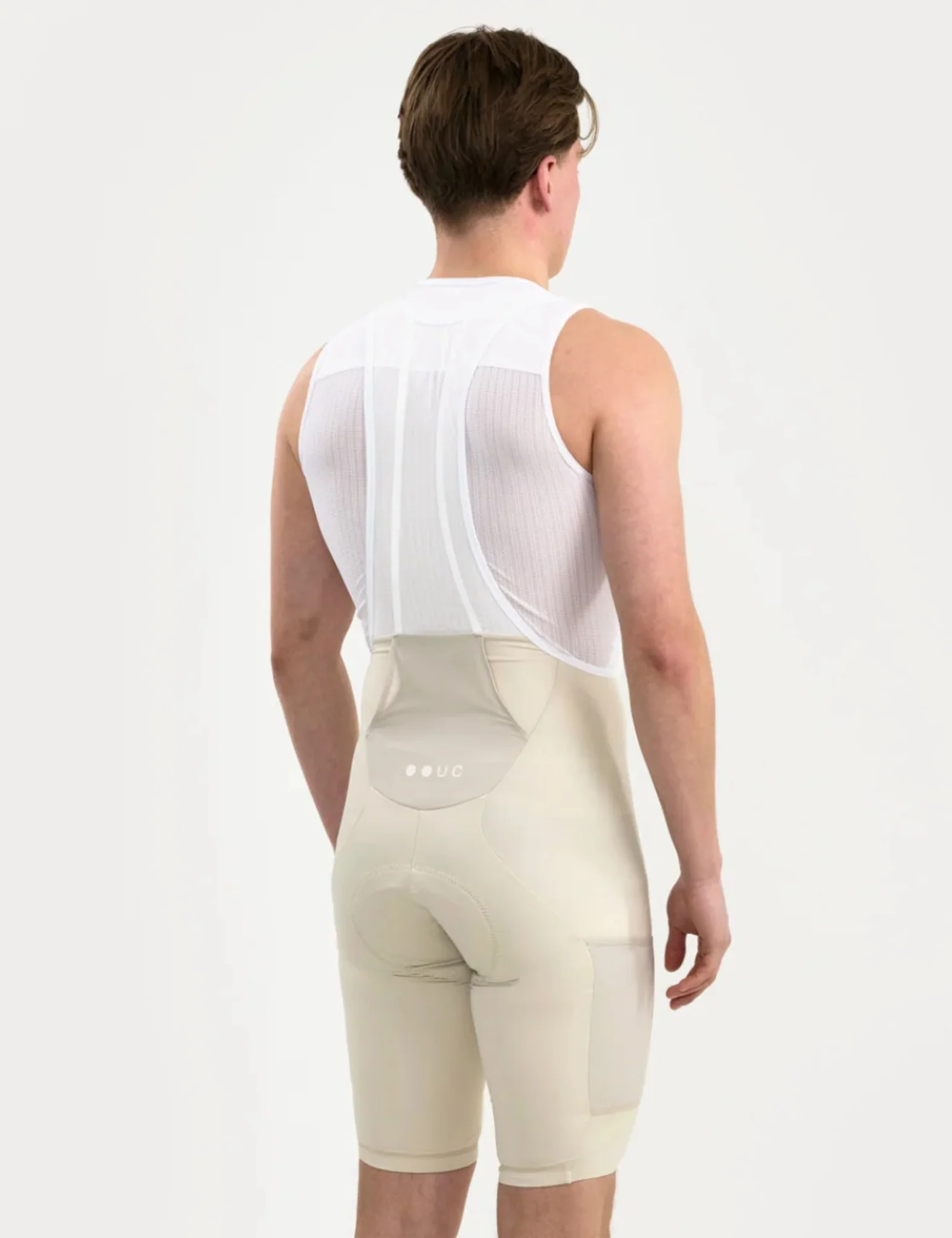 Universal Colours Mono Cargo Bib Shorts - Off White - Image 4