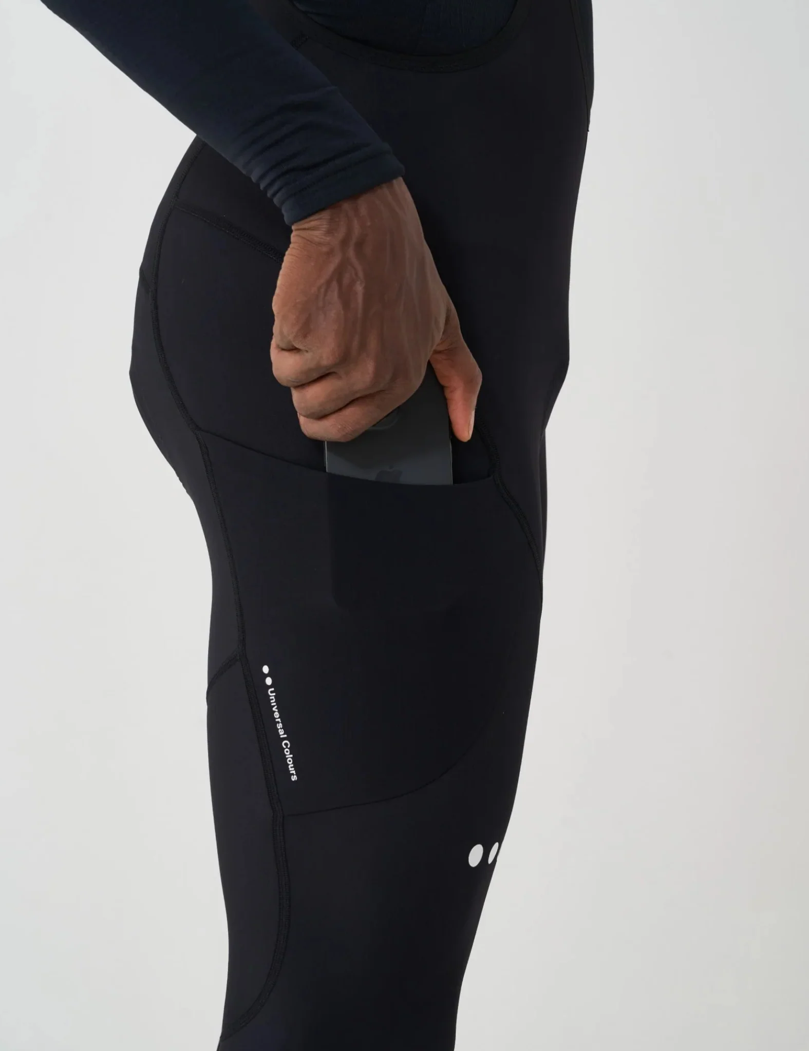 Universal Colours Mono Cargo Bib Tights - Black - Image 3