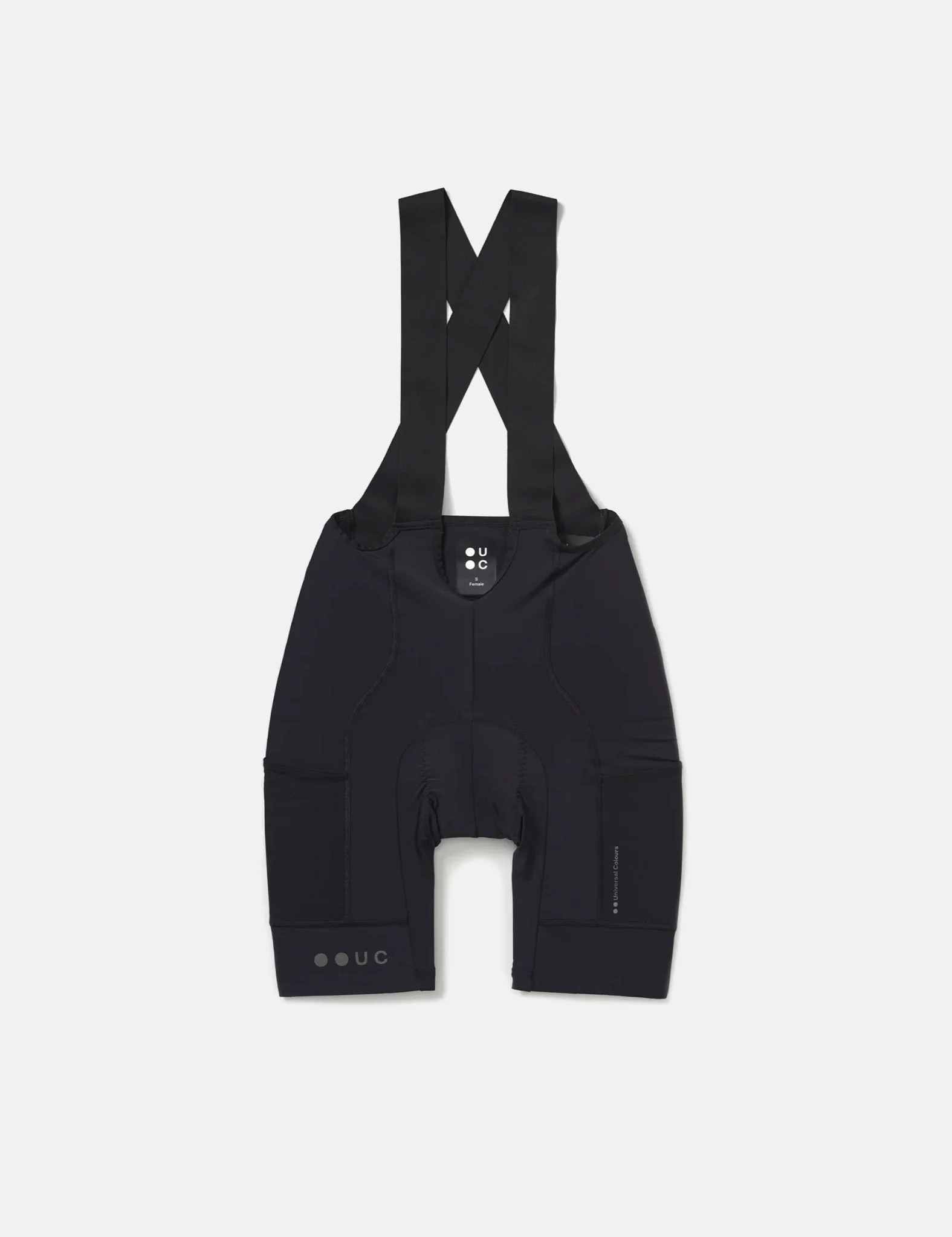 Universal Colours Mono Cargo Womens Bib Short - Black - Image 2