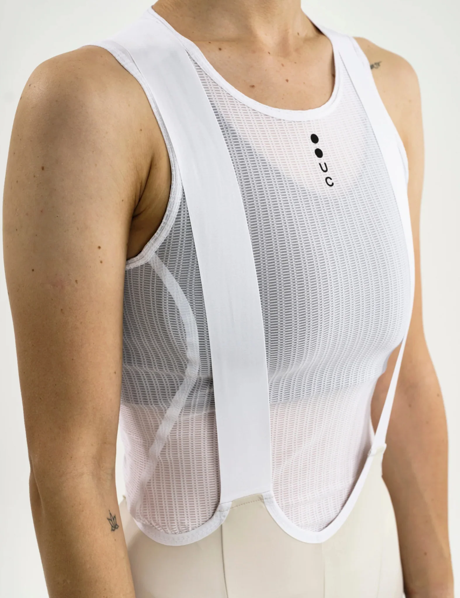 Universal Colours Mono Cargo Womens Bib Short - Off White - Image 4