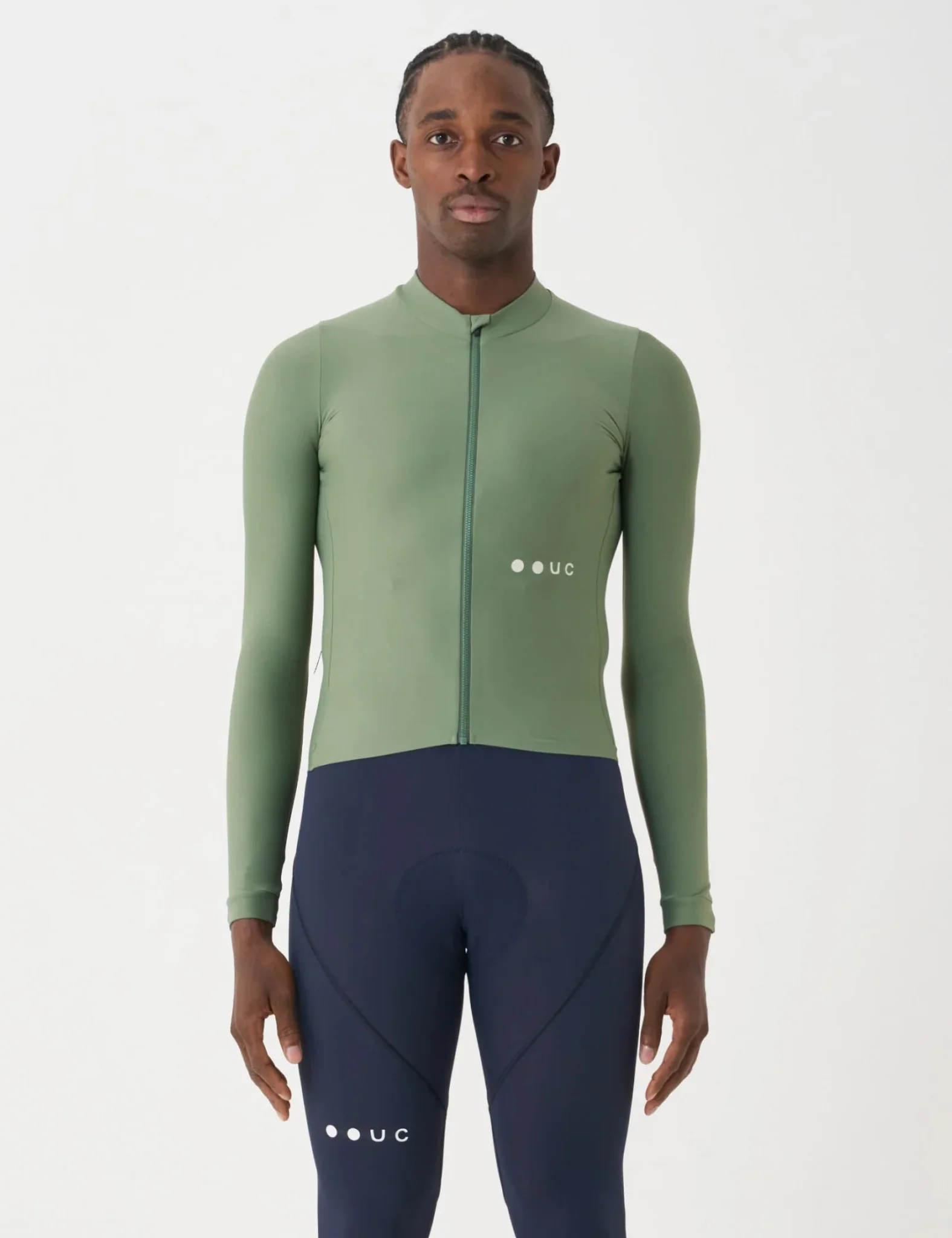 Universal Colours Mono Long Sleeve Jersey - Verdant Ash Green