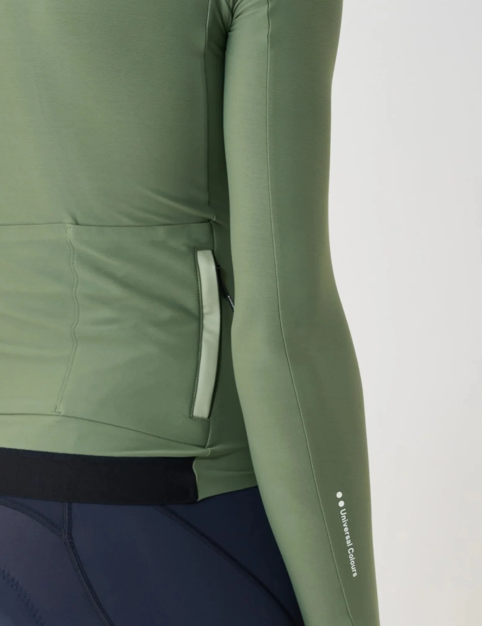 Universal Colours Mono Long Sleeve Jersey - Verdant Ash Green - Image 2