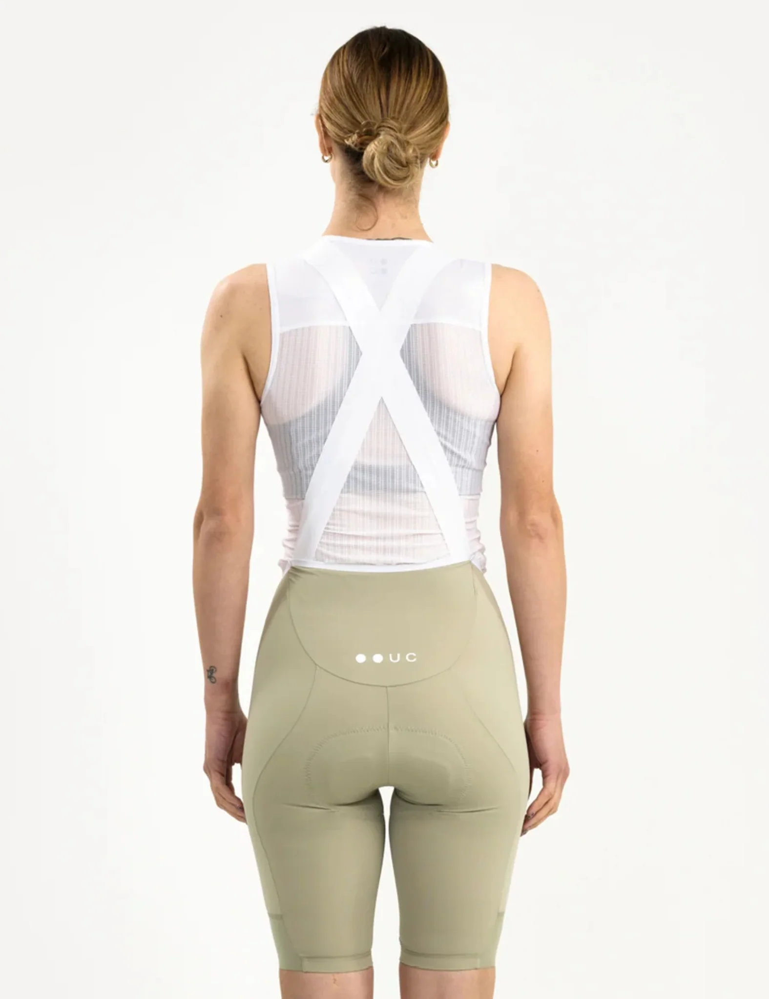 Universal Colours Mono Womens Bib Shorts 2.0 - Green Tea - Image 4