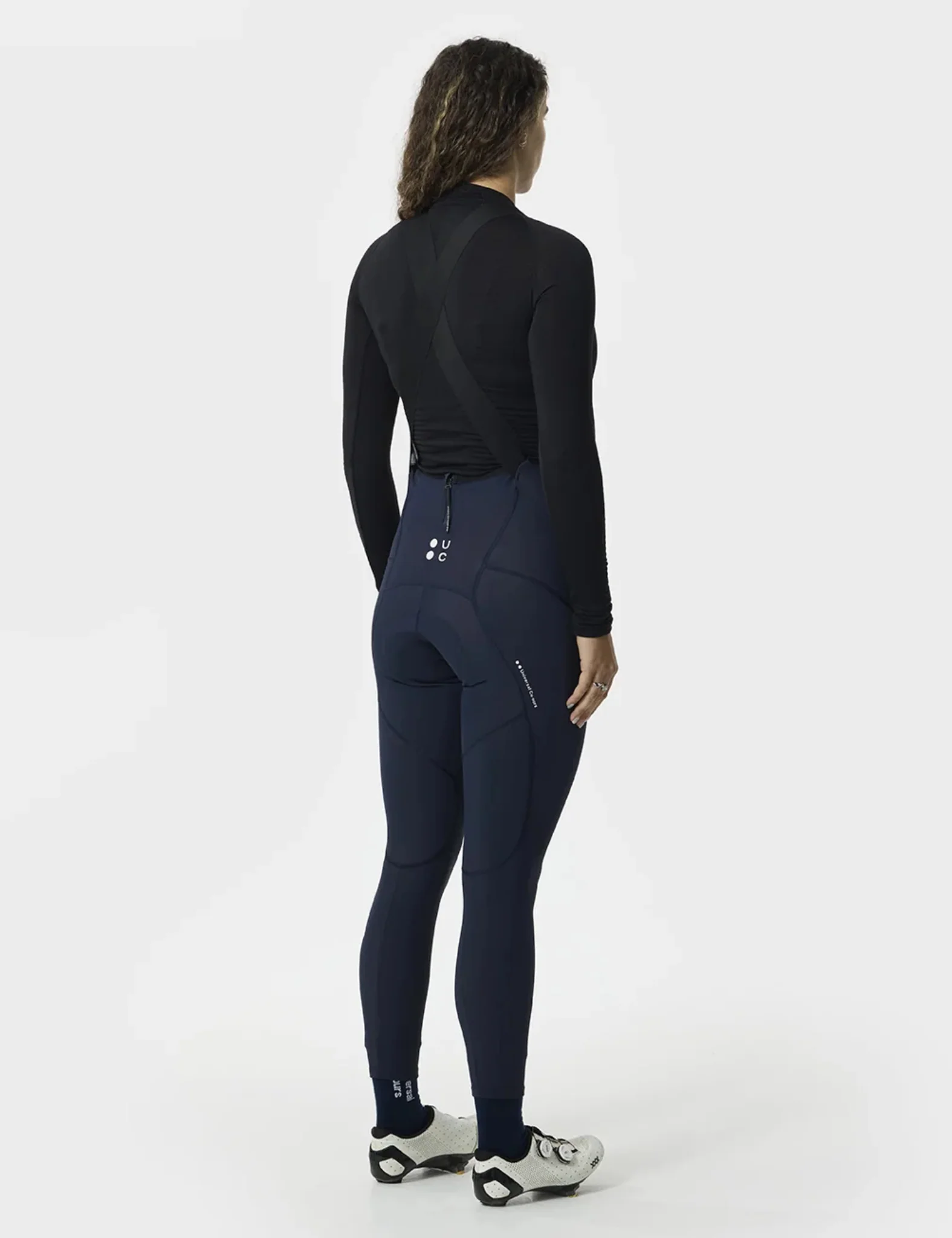 Universal Colours Mono Womens Bib Tights - Navy Blue - Image 4