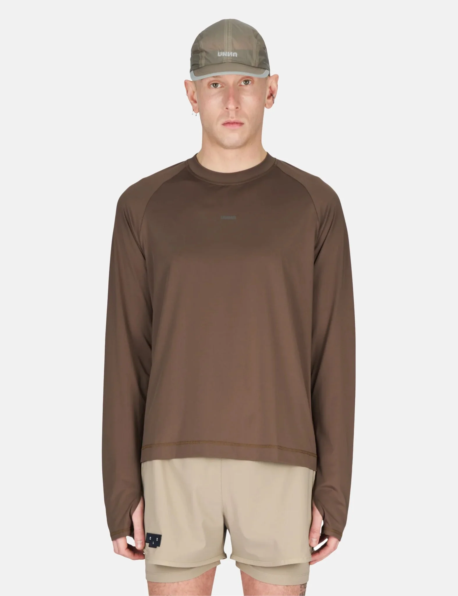 UNNA Shiny Long Sleeve - Wren Brown