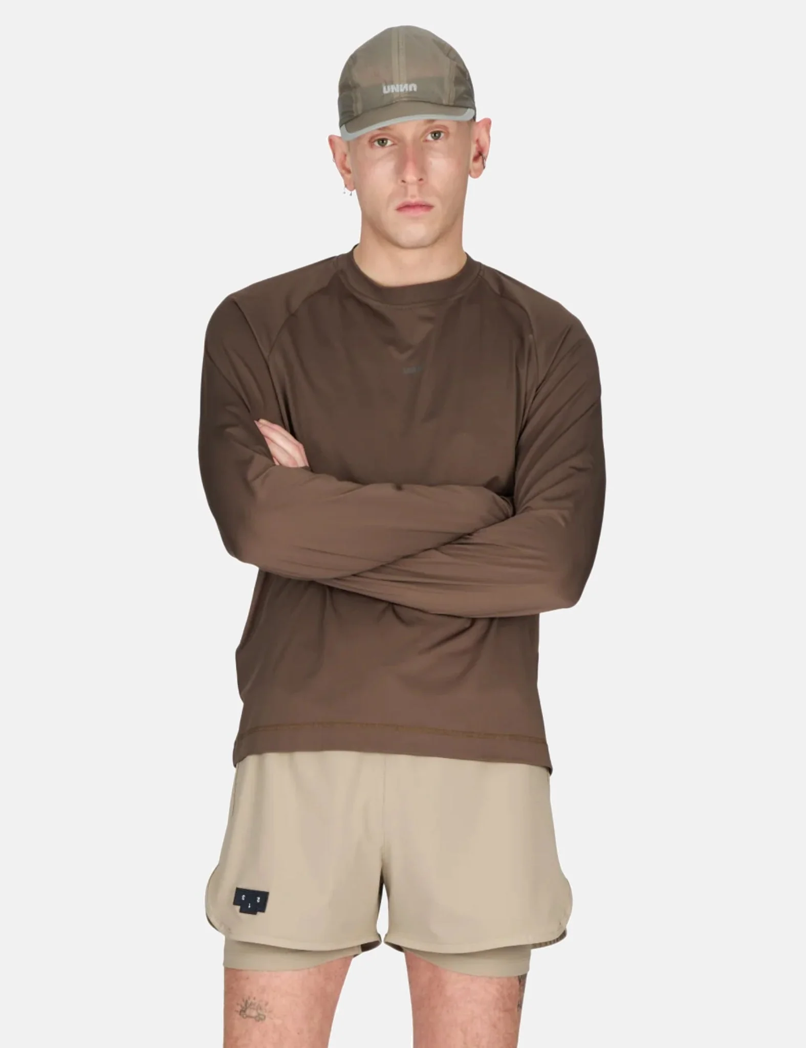 UNNA Shiny Long Sleeve - Wren Brown - Image 3